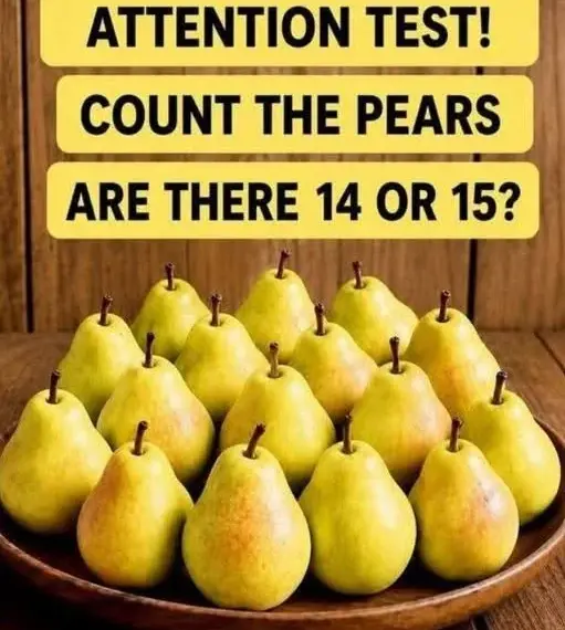 Attention Test! Count the Pears.