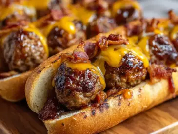 Bourbon BBQ Bacon Cheeseburger Meatballs (Ready in 30 Minutes)
