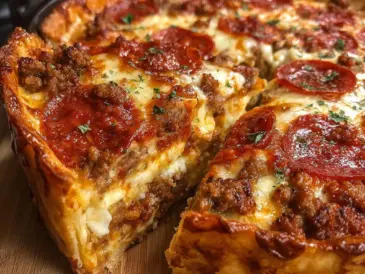 Delicious Deep Dish Savory Pie