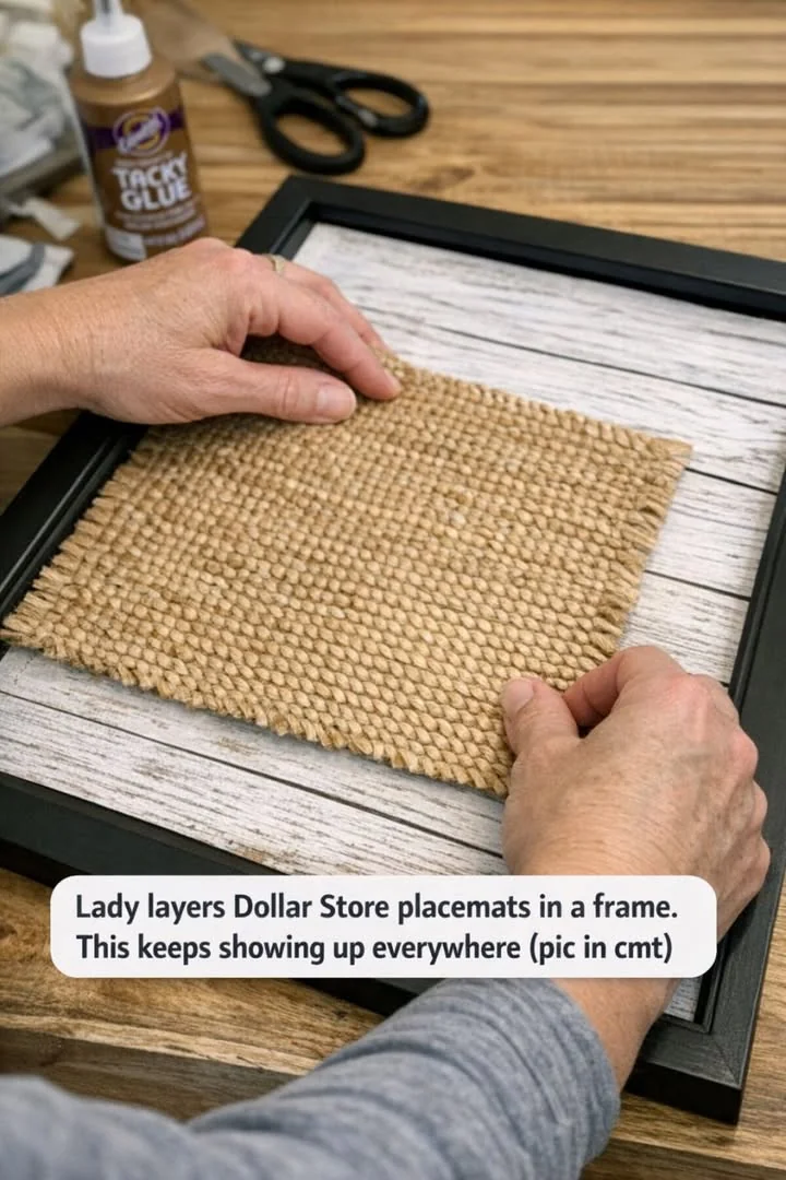 Lady Layers Dollar Store Placemats in a Frame – The Viral DIY Home Décor Trend You Need to Try - diy-home