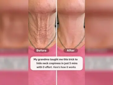 My grandma taught me this trick to hide neck crepiness in just 5 mins with 0 effort. Here’s how it works