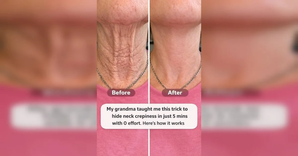 My grandma taught me this trick to hide neck crepiness in just 5 mins with 0 effort. Here’s how it works