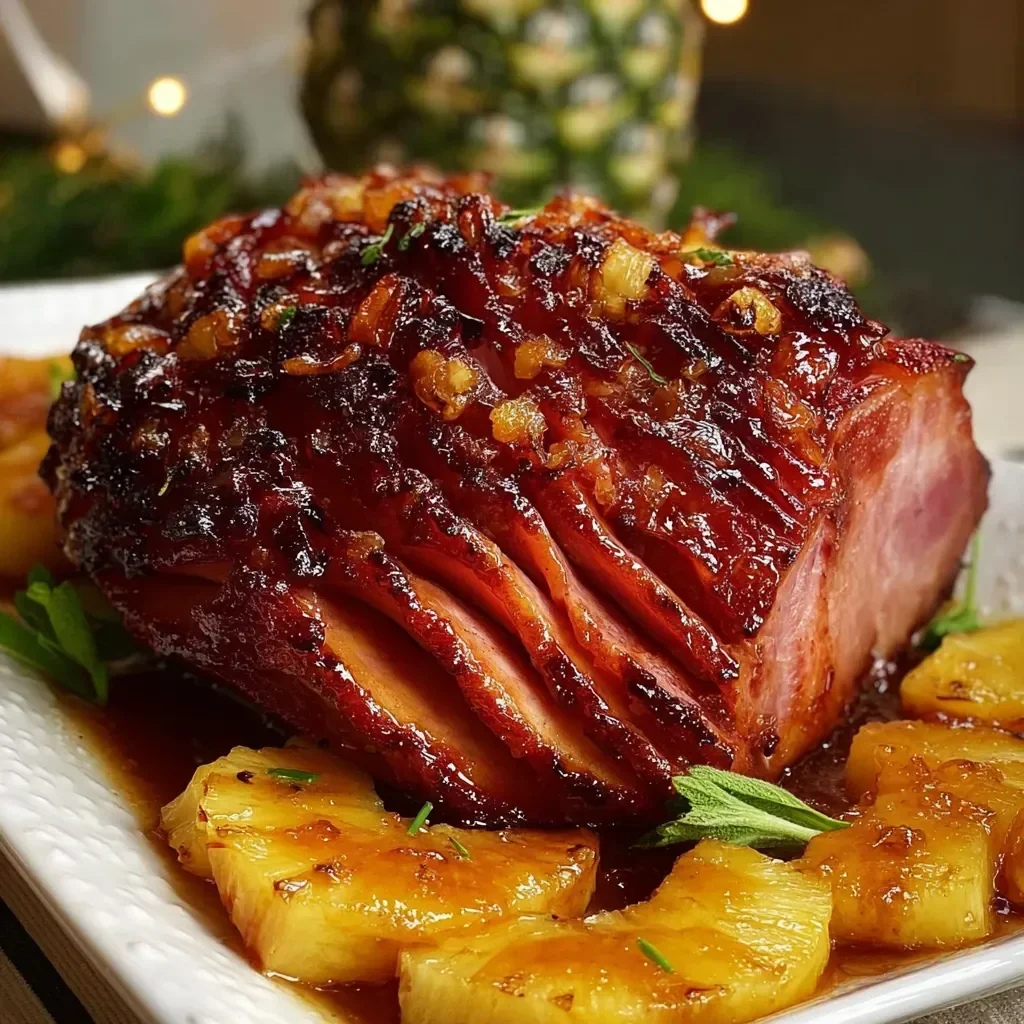 Pineapple Brown Sugar Ham with Sweet Glaze