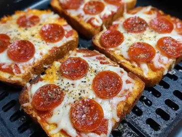 Texas Toast Pizza in Air Fryer - Quick 20 Minute Recipe