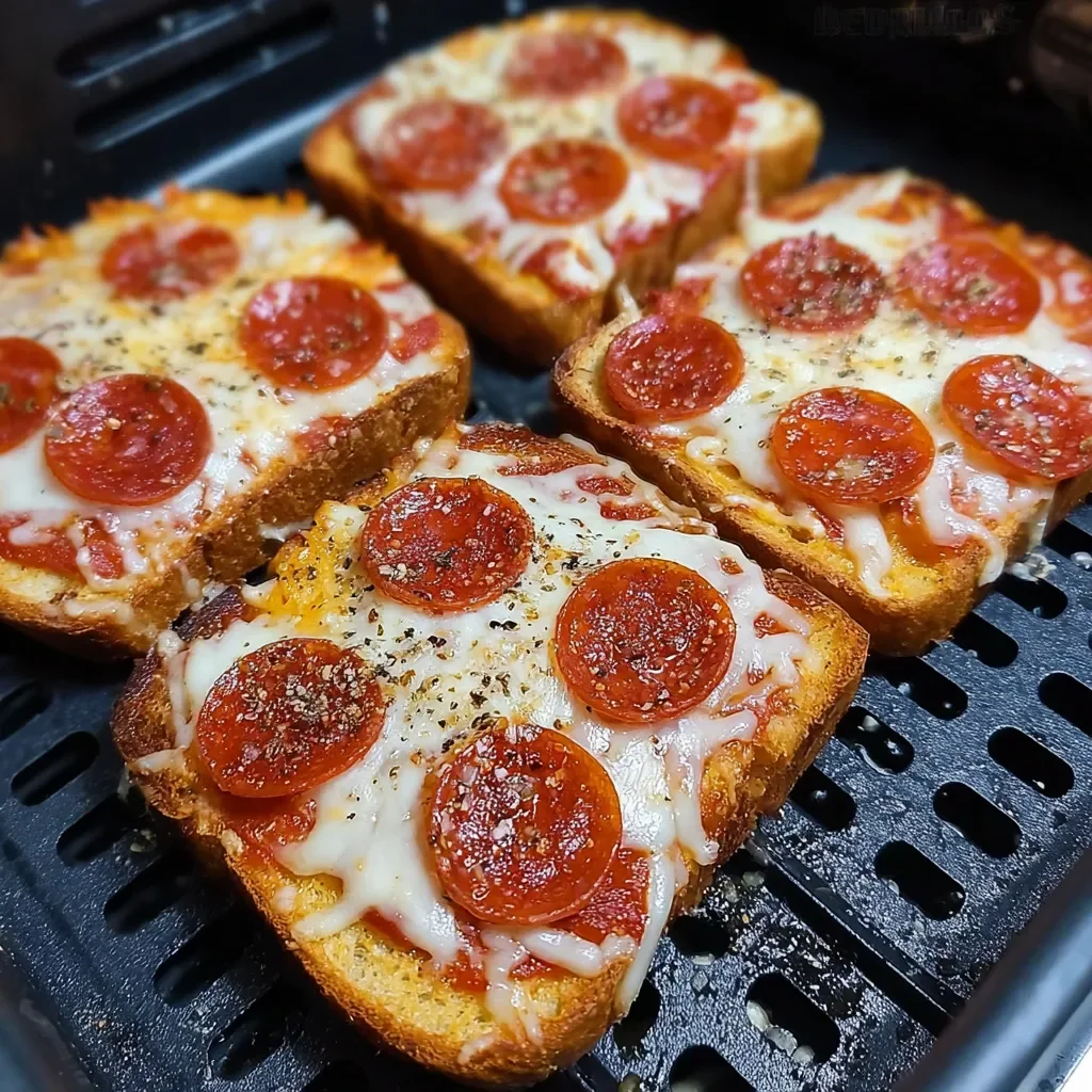 Texas Toast Pizza in Air Fryer - Quick 20 Minute Recipe
