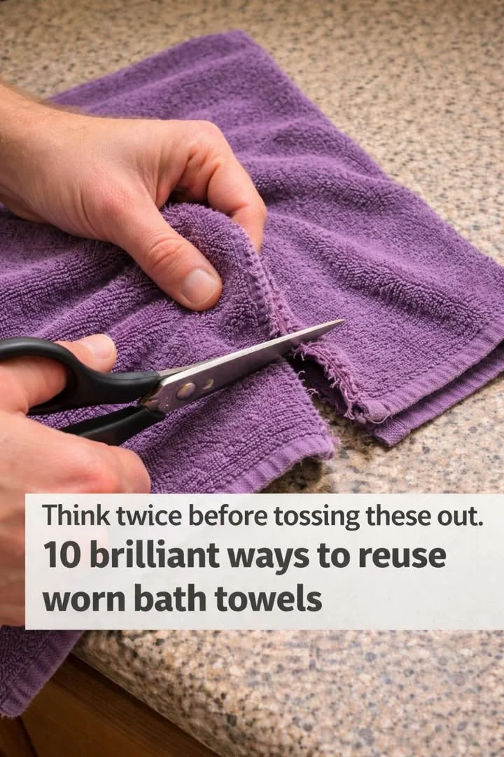 Think twice before tossing these out. 10 brilliant ways to reuse worn bath towels